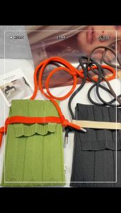 🔥 SG READY STOCK🔥Korean Style Mini Knitted Shoulder Bag Fashion Mini Organ Pleated Knitting Shoulder Bag Messenger Bag Korean Niche Design Phone Purse Small Crossbody Bags