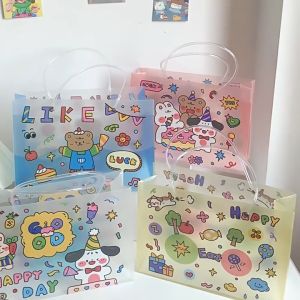 PVC Paper Bag Mini Tas Hadiah Kantong Hampers Goodie Bags Serbaguna Lucu Motif Kartun