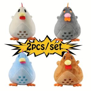 2pcs Multicolored Chicken Pillow Plush Soft Stuffed Animal Toys Cartoon Stardew Valley Children Birthday Gift Christmas Gifts