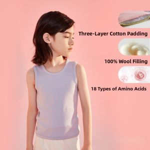 MiiOW | Thickened Fleece Lined Boys Girls Cotton Vest Warm Base Layer Top Baby Underwear School Uniform Essential Catman Vest