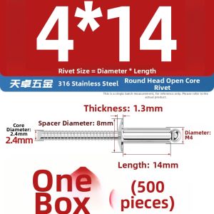 TIANZHUOJINSHU | Rustproof High-Strength Stainless Steel Pop Rivet