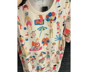 KAOS OVERSIZE PRIA/WANITA/SPOON/MOTIF PANTAI