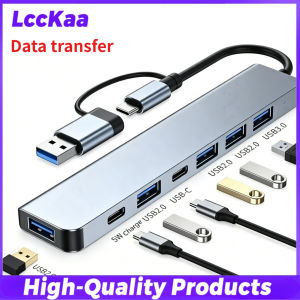 LccKaa | Hub USB C 8 Trong 1/2 Type C 3.1 Sang Bộ Chuyển Đổi HDMI 4K Tích Hợp Đầu Đọc Thẻ RJ45 SD/TF Sạc Nhanh PD Dành Cho MacBook Máy Tính Xách Tay