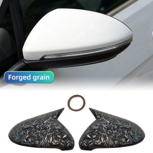 For VW Golf 7 MK7 MK7.5 GTI R GTE GTD 2014-2019 Rearview Side wing mirror cover cap Glossy Black Bat shaped Replacement