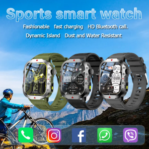 LAXASFIT 24H Ship 2026 Smart Watch Men Outdoor 2.01" Screen 3AT Waterproof Watches Bluetooth Call Ai Voice Sport Smartwatch For Android IOS
