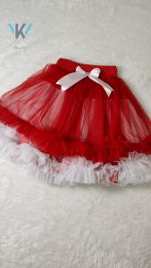 Rok Tutu Salju 2 Umpak Merah Putih Spesial Memperingati HUT RI Kemerdekaan 17 Agustus Anak Perampuan/Rok Tari/Rok Pesta