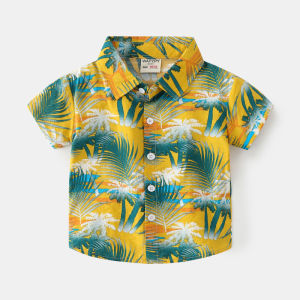 WAPYPY | Floral Hawaiian Style Childrens Short Sleeve Shirt