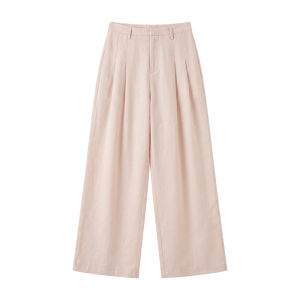 High Waisted Loose Leg Flared Trousers