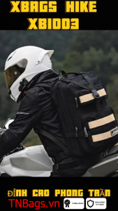 Balo Du Lịch Phượt Xbags Hike XB1003 Cao Cấp Màu Đen Chống Nước Chống Sốc Đựng Laptop 15.6 Inch Mạnh Mẽ Nam Tính!