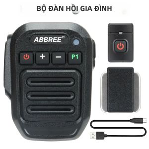 ABBREE | ABBREE Bluetooth Không Dây PTT Loa Rảnh Tay Micro Tương Thích Với Baofeng UV 5R 82 21 13 17 888S Quansheng UV K5 K6 Plus