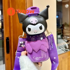 I know Sanrio Insulated Water Bottle Kuromi - High-Quality Stylish Childrens Drinking Cup with Straw for School Use (2025 New Model)