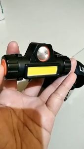 (BAYAR DITEMPAT) Senter Kepala COB Lampu LED Headlamp Emergency Super Terang Rechargeable Serbaguna