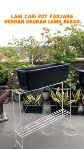 POT BUNGA TANAMAN PERSEGI PANJANG JUMBO SGP GRACE 90 HITAM - PANJANG GRACE 90 HITAM JUMBO