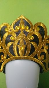 Renda Bordir Aksesoris Tari Siger Ratu Sunda/Hiasan Kepala Mahkota Tari