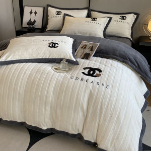 Luxurious Winter Thickened Milk Velvet Four-Piece Bedding Set Anti-Static Double-Sided Velvet Duvet Cover Sheet Small Fragrance Style