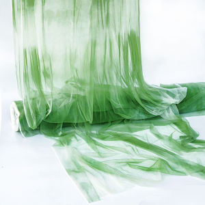 Green Voile Background Fabric Chinese Style Ceiling Decoration Chinese Style Wedding Ceremony Background National Style Antique Net Red Gauze Fabric