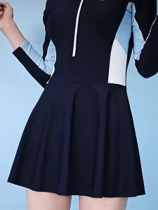 (Size MLXL) Đồ bơi nữ liền thân tay dài chống nắng che bụng chất thun lạnh co giãn VATIXA BKN169