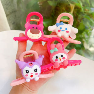 Kids Grip Cartoon Sanrio Little Girl Hair Accessories Back Head Good-looking Hairpin Girl Face Washing Shark Clip
