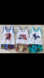 [LOVEONE] Baby Boy Sando and Shorts Combo Set - Assorted Designs (1 Pair Pack)
