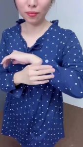 (M - 2XL) Plus Size Korean 100% Cotton Comfort Maternity Pregnant Dress Nursing Blouse Baju Mengandung Korea Blouse Top
