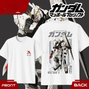 Bandai | Mens RX-93 T-SHIRT NU GUNDAM CHARS COUNTER ATTACK Non Official pure Cotton 30s Premium Tees Adults Streetwear