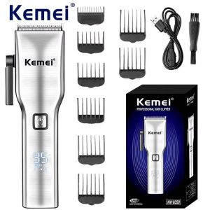 Kemei KM-6050 Original Rechargeable Hair Clipper For Men Beard Hair Trimmer Cordless Electric Adjustable Barber Razor