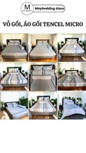 Vỏ Gối Nằm Vỏ Gối Ôm Tencel Silk Mẫu Sọc Nhiều Màu Sắc Chính Hãng