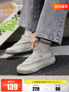 Womens Sport Shoes 361° Thick Bottom Breathable Casual Shoes Couples Sneakers mid Top Synthetics Leather Rubber Outsole