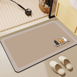 Bath Entrance Door Mat Absorbent Diatomite Cushion Non-slip
