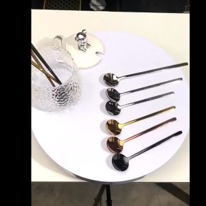 Combo 10 muỗng thìa inox cafe 304 đầu tròn pha cà phê trà cao cấp sang trọng Mixmore