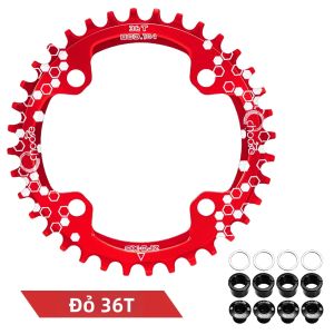 Chooee MTB Chainring 104 BCD Vòng Đơn 30T-38T Hẹp Rộng Dây Xích Bánh Xe Hợp Kim Nhôm Cho Xe Đạp Leo Núi Crankset Phần