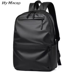 15.6 Inch Backpack Large Capacity Waterproof Leather Laptop Compartment Travel Leisure Bag Multifunction Casual and Travel