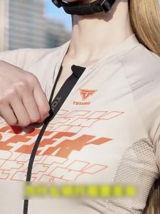 TOSUOD | TOSUOD Womens Cycling Jersey Long Sleeve Slim Fit Full Zip Breathable Quick Dry Rear Pockets Spring Summer Road MTB Riding