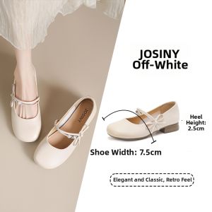 Josiny | Marie Jane Style Summer Flats Coarse Heel