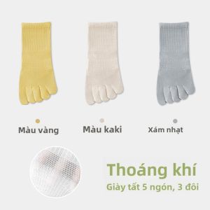 MiiOW | Tất cotton mỏng chống mùi kháng khuẩn thấm hút mồ hôi cho nữ mùa xuân hè tất ngắn không xương năm ngón MiiOW Cat Person