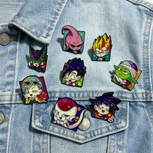 Bandai | 8pcs Funny Cartoon Anime Enamel Pins Set Cool Lapel Badges for Clothes And Backpacks Creative Jewelry Accessory GIFT for Friends