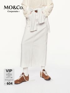 MO&Co. | High Waist Straight Cut Side Slit Skirt