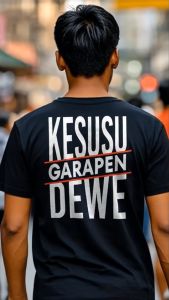 KESUSU GARAPEN DEWE: Kaos Pria Wanita Dewasa Lengan Pendek