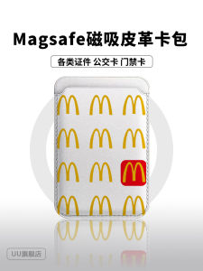 Magsafe Magnetic Leather Card Holder Simple Mac Style for iPhone 15 pro 16 Cartoon 13 Apple 14 pro Max Cute 12/11 Slot Access Control Convenient