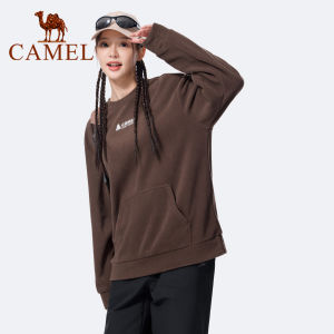 Cameljeans Sports Polar Fleece Sweatshirt for Men Autumn and Winter Couple Round Neck Pullover Long Sleeve Tops