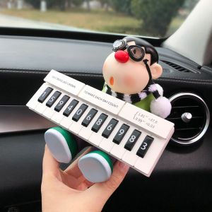 Cute Fat Tiger Sitting Position Temporary Parking Number Plate Car Interior Decoration Accessories Universal New Car Gift