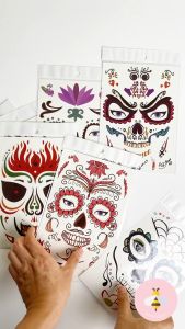 Pinky Bee Temporary Tattoo Halloween Full Face 66200100