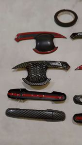Cover Outer Handle Pintu Mobil Toyota Innova 2004-2015 Carbon Glossy