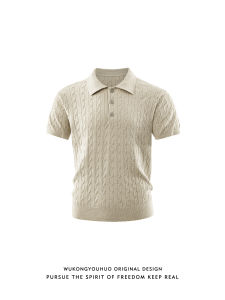 WUKONGYOUHUO | Old Money Style Knit Polo T-Shirt
