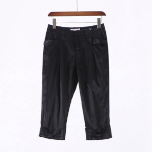 กางเกงขายาวทรงหลวมลำลองสำหรับผู้หญิงในช่วงฤดูร้อน ทรงสลิมฟิต ผูกโบว์ ทรงเอวกลาง ทรงสลิมฟิต ทรงเอวกลาง ทรงเอวกลาง