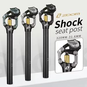 ZOOM MTB 30.9/31.6mm Hydraulic Suspension Seatpost - 60mm Travel 6061 Al. Alloy Quick Adjust for Mountain/Hybrid Bikes​