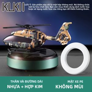 Máy Khuếch Tán Mùi Hương Tự Làm Hình Máy Bay Trực Thăng Năng Lượng Mặt Trời Không Mùi Xoay Được Trang Trí Taplo Ô Tô Dành Cho Nam Giới