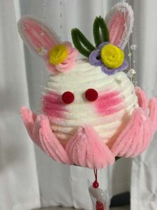 Handmade Twist Stick Rabbit Lotus Lantern Night Area Pure Handmade Gift for Best Friend Birthday Boys And Girls Can Make
