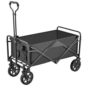 Folding Camping Trailer Outdoor Folding Trolley Portable Large Capacity Camping Large Trailer Outdoor Dinner Camping