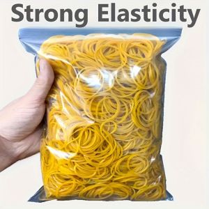 High elastic yellow rubber band - set of 100/300/666 pieces with a diameter of 38 millimeters durable natural rubber suitable